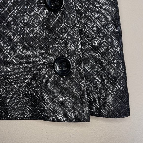 Metallic Button Front Mini Skirt 0 - New without tags - Picture 3 of 10